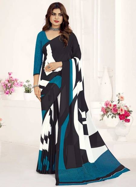 Blue Colour Avantika Ruchi New Latest Designer Fancy Daily Wear Georgette Saree Collection 16702 E
